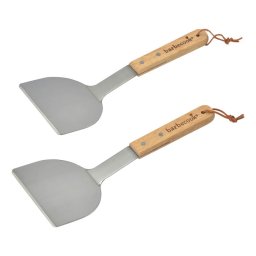 Barbecook BC-ACC-7123 2db-os rozsdamentes acl rostlap forgat, fa nyl, 100% FSC, 31cm