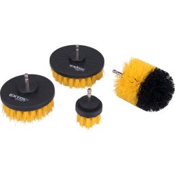 EXTOL CRAFT nylon csiszol kefe klt. 4 db; 1/4'25 mm csap, frgpbe foghat