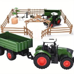 Zld traktor s ptkocsi jtkkszlet farmer kocsival