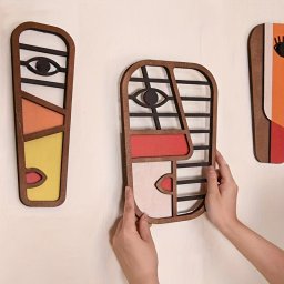 3db Boho stlus geometriai fgg falra val mvszeti dekorci
