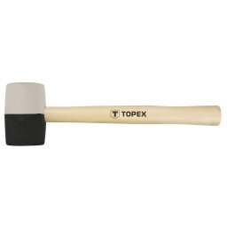 TOPEX Gumikalapcs 58mm 450g, fekete-fehr, fa nyl 02A354