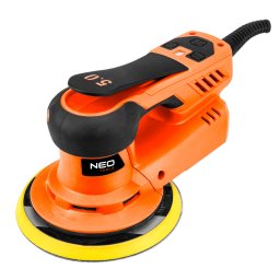 NEO TOOLS Excentercsiszol,sznkefementes motor, 350W/150mm, 6 fokozat ford.szm szablyzs, porszv csatlakoz 3 v garancival 04-721