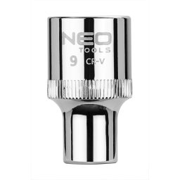 NEO TOOLS Dugkulcs 9mm, 1/2", 6 pontos, SUPERLOCK 25 v garancival 08-009