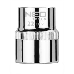 NEO TOOLS Dugkulcs 22mm, 1/2", 6 pontos, SUPERLOCK 25 v garancival 08-022