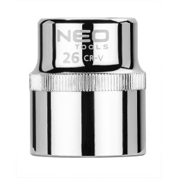 NEO TOOLS Dugkulcs 26mm, 1/2", 6 pontos, SUPERLOCK 25 v garancival 08-026