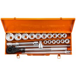 NEO TOOLS Dugkulcskszlet 3/4", 21db 25 v garancival 08-061