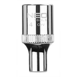 NEO TOOLS Dugkulcs 4mm, 1/4", 6 pontos, SUPERLOCK 25 v garancival 08-220