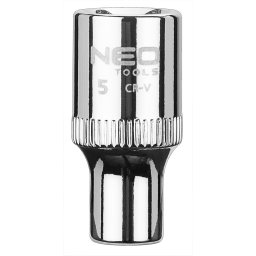 NEO TOOLS Dugkulcs 5mm, 1/4", 6 pontos, SUPERLOCK 25 v garancival 08-222