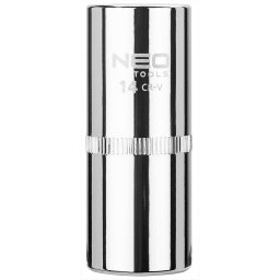 NEO TOOLS Dugkulcs 14mm, 1/4", hossz, 6 pontos, SUPERLOCK 25 v garancival 08-247