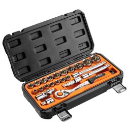 NEO TOOLS Dugkulcskszlet 1/2", 23db, 90 fogas racsni! 25 v garancival 08-694