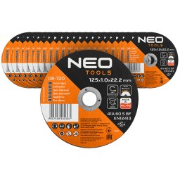 NEO TOOLS Vgkorong, fmhez, 125x1x22,2mm, 41A 60 S BF INOX, 25db/cs 08-720
