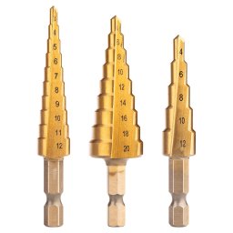 NEO TOOLS Lpcss frkszlet, 3db-os, HSS-Titn, 3-20mm, hatszg szrral 08-948
