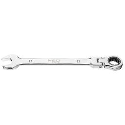 NEO TOOLS Racsnis, csukls csillag-villskulcs 21mm 25 v garancival 09-062