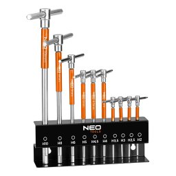 NEO TOOLS Imbuszkulcs kszlet, T-fogantys, 2-10mm, 10db-os 09-509