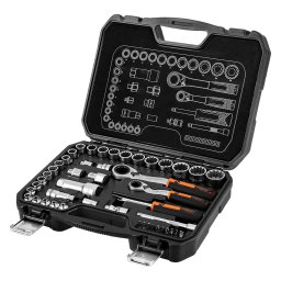 NEO TOOLS Dugkulcs kszlet, tmen racsnis hajtkarokkal, 1/4"- 3/8", 46 db 25 v garancival 10-019