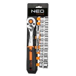 NEO TOOLS Dugkulcskszlet 12db, 3/8" 25 v garancival 10-020