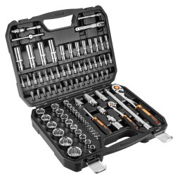NEO TOOLS Dugkulcskszlet + bitkszlet 1/4", 1/2", 86db 25 v garancival 10-060