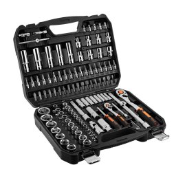 NEO TOOLS Dugkulcskszlet + bitkszlet 1/4", 1/2", 110db 25 v garancival 10-066