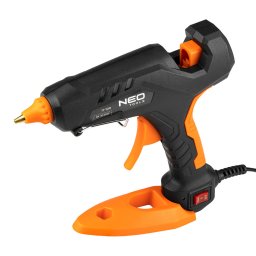 NEO TOOLS Ragasztpisztoly 11mm, 60/100W, 12 ragasztpatron, 3 ujjvd, textil tok 17-100