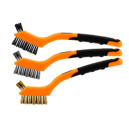 NEO TOOLS Drtkefe kszlet 3db, 3x7 sor, Acl, manyag s srgarz szlas kefk 39-100