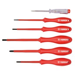 TOPEX Csavarhz kszlet + fziscsruza 1000V, szigetelt, 6db 39D155