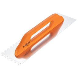 NEO TOOLS Acl simt, fogazott, rozsdamentes, 480x128mm, 10x10x10mm, fa markolat 50-183
