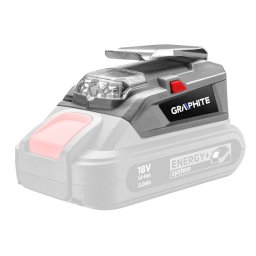 GRAPHITE Powerbank adapter + LED lmpa, Energy+, akku nlkl!!! 3 v garancival 58G025