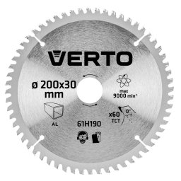 VERTO Krfrszlap ALUMINIUMHOZ, kemnyfm, 200x30mm, 60 fog 61H190