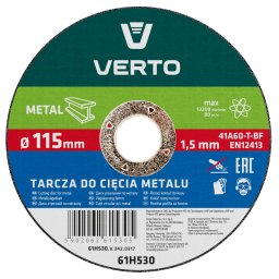 VERTO Vgkorong fmhez 115x1.5x22mm 61H530