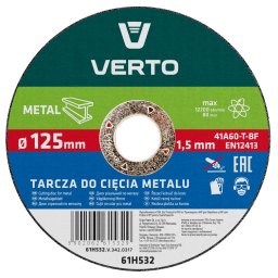 VERTO Vgkorong fmhez 125x1.5x22mm 61H532