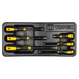 TOPEX Csavarhz kszlet lapos, 6db, mhelykocsitlcval 79R513