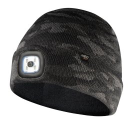 NEO TOOLS Kttt munkasapka, beptett led lmpval, ktrteg, szrke terepmints, CAMO 81-632