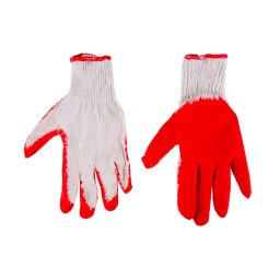 Top Tools Munkakeszty, gumi bevonat kttt pamut, piros, KAT I. 83S203