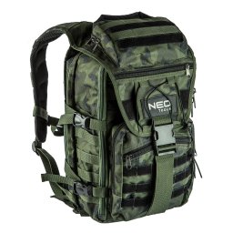 NEO TOOLS Taktikai tra htizsk terepszn, kvl:4 zseb, bell:18 zseb, 600D poliszter, 30L kapacits 84-321