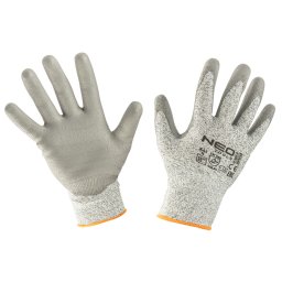 NEO TOOLS Munkakeszty, vgsbiztos keszty, PU bevonattal, 4X43D, 8" 97-609-8