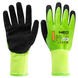 NEO TOOLS Munkakeszty, AquaWinter, hszigetelt, vzll, dupla latex bevonat poliszter, 8 97-614-8