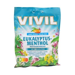 Vivil eukaliptusz és mentol ízű cukorka 60g