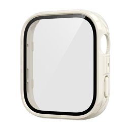 PC FULL COVER Műanyag védőtok üveggel Huawei Watch Fit 4 IVORY WHITE készülékhez