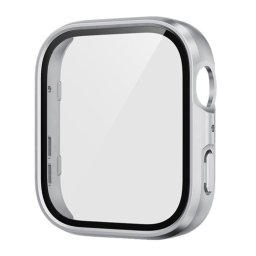 PC FULL COVER Műanyag védőtok üveggel Huawei Watch Fit 4 ezüst színű