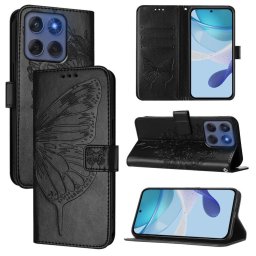 ART BUTTERFLY Pénztárca tok Motorola Edge 60 / Edge 60 Fusion fekete színhez
