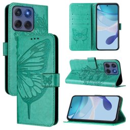 ART BUTTERFLY Pénztárca tok Motorola Edge 60 / Edge 60 Fusion zöld színben