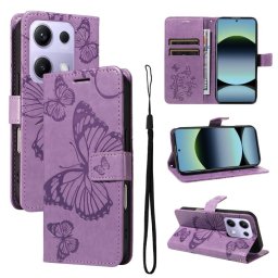 ART BUTTERFLY Pénztárca tok Xiaomi Redmi Note 14S lila színben