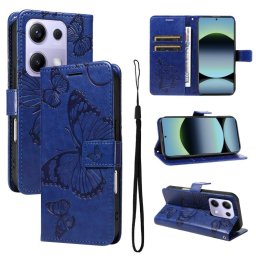 ART BUTTERFLY Pénztárca tok Xiaomi Redmi Note 14S kék színben