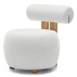 Fehér design fotel HANNA, tölgy Now or never 01