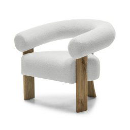 Fehér design fotel KOKEI, tölgy Now or never 01