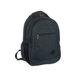 3+2 zsebes laptoptartós kék vászon hátizsák Adventurer