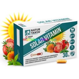 SOLAR VITAMIN 30 db kapszula. Napozóvitamin 13 összetevővel, szoláriumozás, napozás vagy nap nélküli bőrpigmentációhoz - Natur Tanya(R)