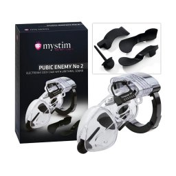 mystim Pubic Enemy No 2 - elektro pénisz ketrec