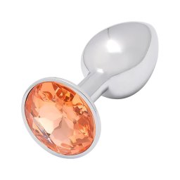 Sunfo - fém anál plug arany kővel (ezüst)