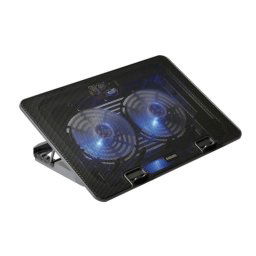 EVOLVEO hűtőbetét NTB A101-hez, 17" méretig, 2x 120mm-es ventilátor, kék háttérvilágítás, fekete színű